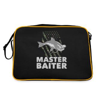Master Baiter - Wels Catfish Hunter - Retro Tasche - Schwarz/Gold - Hinten