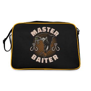 Master Baiter - Wels Catfish Hunter - Retro Tasche - Schwarz/Gold - Hinten