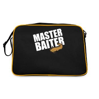 Master Baiter - Wels Catfish Angler Fischen Angeln - Retro Tasche - Schwarz/Gold - Hinten