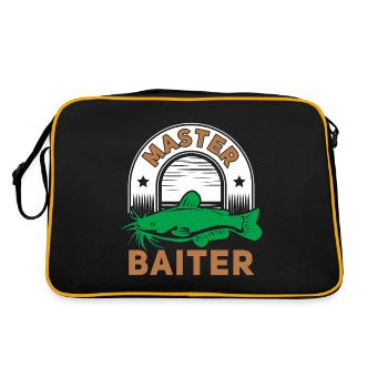 Master Baiter - Wels Catfish Hunter - Retro Tasche - Schwarz/Gold - Hinten