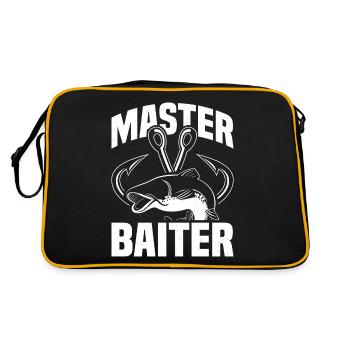 Master Baiter - Wels Catfish Hunter - Retro Tasche - Schwarz/Gold - Hinten