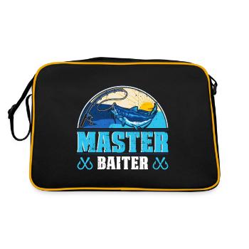 Master Baiter - Wels Catfish Hunter - Retro Tasche - Schwarz/Gold - Hinten