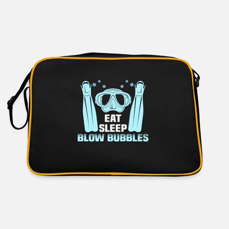 Scuba Diver Design Instructor Snorkeling Retro Bag