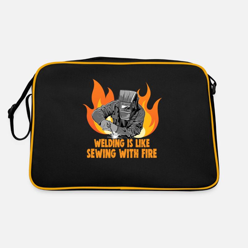Welder slogan design for metal workers Retro Bag