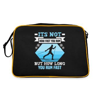 Langläufer Biathlon Skilangläufer - Retro Tasche - Schwarz/Gold - Hinten