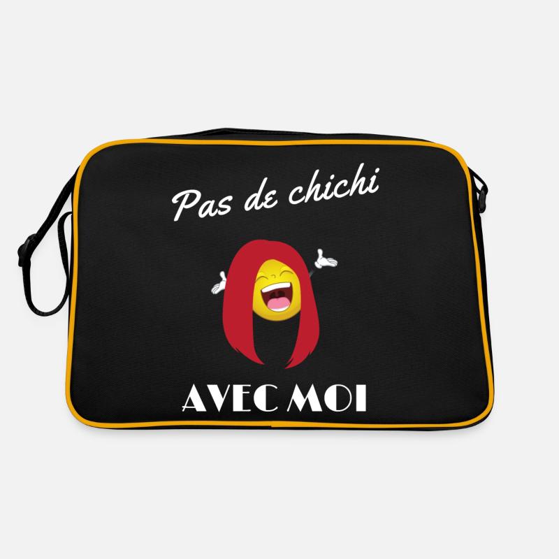 PAS DE CHICHI AVEC MOI - Sac Retro - noir/or