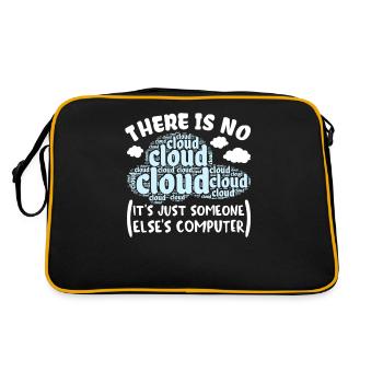 Cloud Computing Informatik Programmierung Dev - Retro Tasche - Schwarz/Gold - Hinten