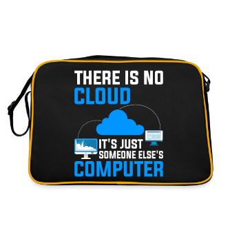 Cloud Computing Informatik Programmierung Dev - Retro Tasche - Schwarz/Gold - Hinten