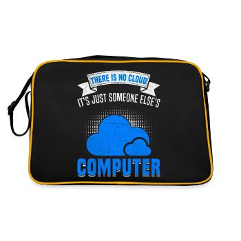 Cloud Computing Informatik Programmierung Dev - Retro Tasche - Schwarz/Gold - Hinten