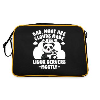 Cloud Computing Informatik Programmierung Dev - Retro Tasche - Schwarz/Gold - Hinten