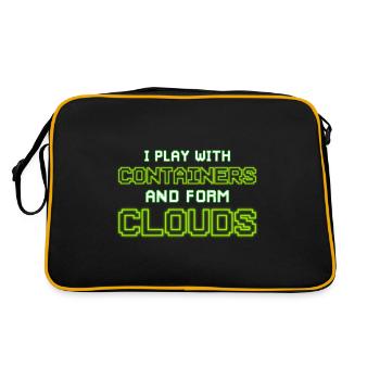 Cloud Computing Informatik Programmierung Dev - Retro Tasche - Schwarz/Gold - Hinten
