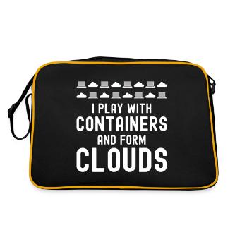 Cloud Computing Informatik Programmierung Dev - Retro Tasche - Schwarz/Gold - Hinten