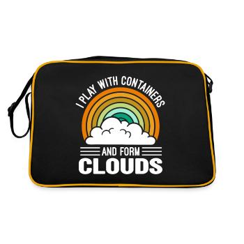 Cloud Computing Informatik Programmierung Dev - Retro Tasche - Schwarz/Gold - Hinten