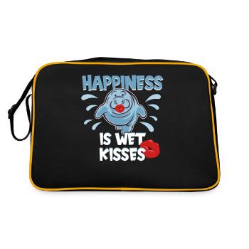 Cold Nose Warm Heart Manatee Chubby Manatee - Retro Bag - black/gold - Back