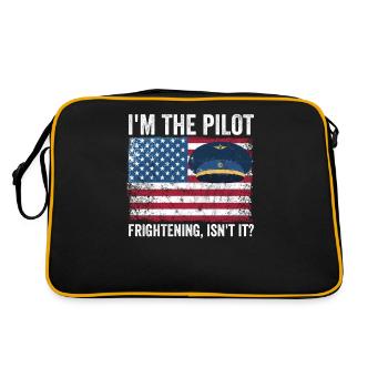 Le commandant de bord dit voler - Sac Retro - noir/or - Dos