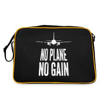 Airline Pilot Aviation Flugkapitän Jumbo Jet - Retro Tasche - Schwarz/Gold - Hinten
