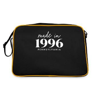Fabriqué en 1996 en Pennsylvanie. Fête d’anniversaire mignonne - Sac Retro - noir/or - Dos