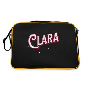 Noms Clara personnalisés - Sac Retro - noir/or - Dos