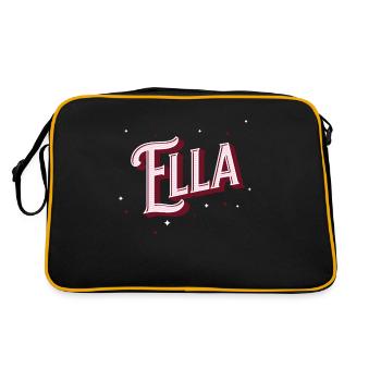 Nom Ella personnalisé - Sac Retro - noir/or - Dos