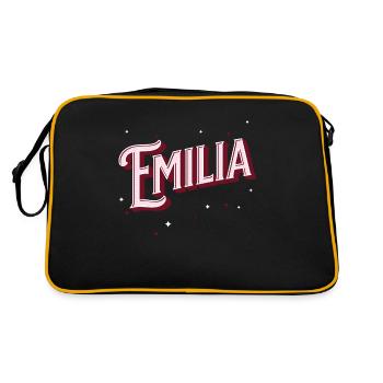 Noms Emilia personnalisés - Sac Retro - noir/or - Dos