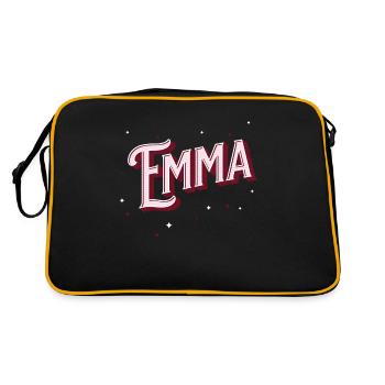 Noms Emma personnalisés - Sac Retro - noir/or - Dos