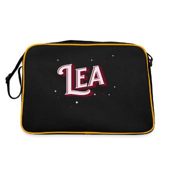 Lea name personalized - Retro Bag - black/gold - Back