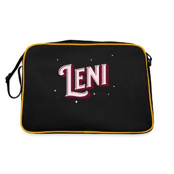 Leni Name Personnalisé - Sac Retro - noir/or - Dos
