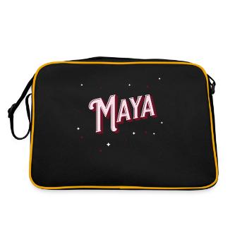 Mayan names personalized - Retro Bag - black/gold - Back