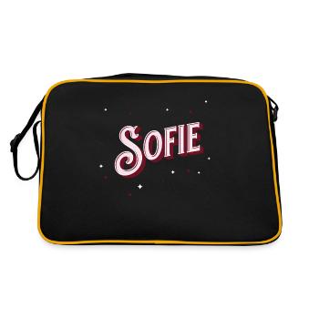 Sofie Name Personalized - Retro Bag - black/gold - Back