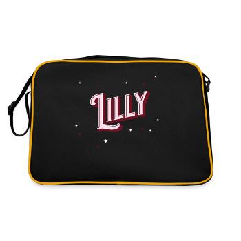 Lilly name personalized - Retro Bag - black/gold - Back