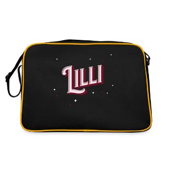 Nom Lilli personnalisé - Sac Retro - noir/or - Dos