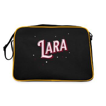 Nom Lara personnalisé - Sac Retro - noir/or - Dos