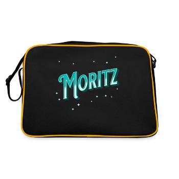 Moritz name personalized - Retro Bag - black/gold - Back