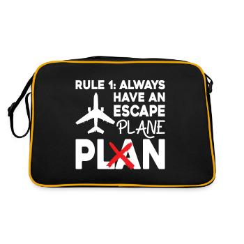 Pilote de ligne Pun Escape Pilote d’avion - Sac Retro - noir/or - Dos