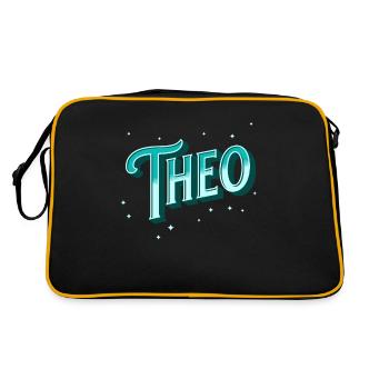 Theo name personalized - Retro Bag - black/gold - Back