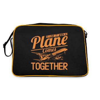 Airplane Pilot Gift Funny Pilot Saying - Retro Bag - black/gold - Back