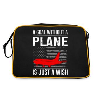 Citation d’un pilote de ligne - Sac Retro - noir/or - Dos