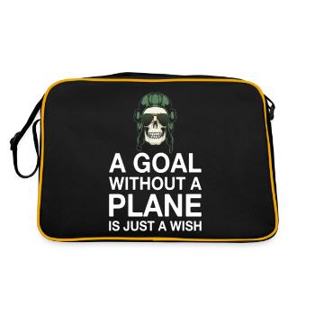 ZItat d’un pilote de ligne sans avion - Sac Retro - noir/or - Dos