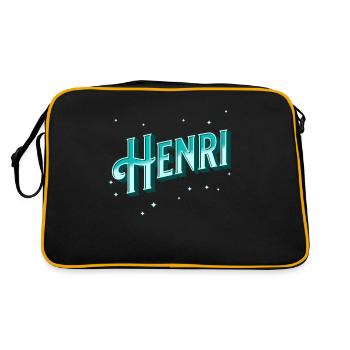 Noms Henri personnalisés - Sac Retro - noir/or - Dos