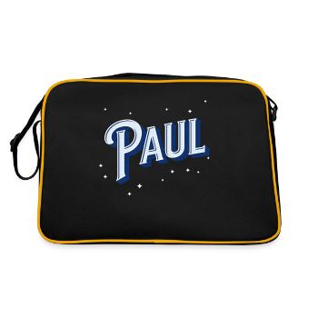 Paul name personalized - Retro Bag - black/gold - Back