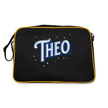 Theo name personalized - Retro Bag - black/gold - Back