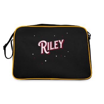 Riley Namen personalisiert - Retro Tasche - Schwarz/Gold - Hinten