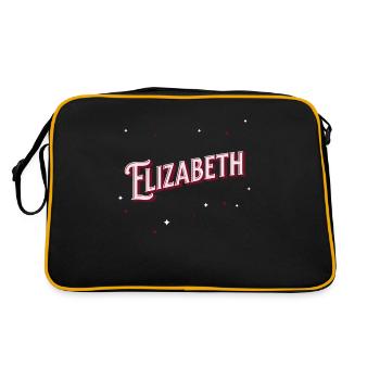 Nom Elizabeth personnalisé - Sac Retro - noir/or - Dos