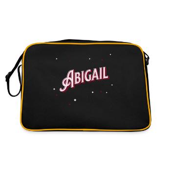 Abigail Namen personalisiert - Retro Tasche - Schwarz/Gold - Hinten