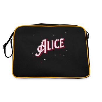 Nom d’Alice personnalisé - Sac Retro - noir/or - Dos