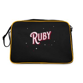 Ruby names personalized - Retro Bag - black/gold - Back