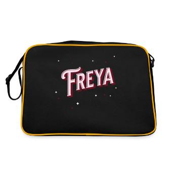 Freya name personalized - Retro Bag - black/gold - Back