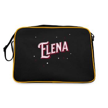 Nom Elena personnalisé - Sac Retro - noir/or - Dos