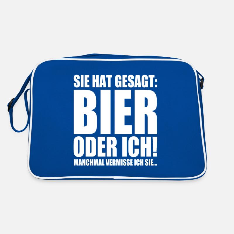 Sie Hat Gesagt Bier Oder Ich Biertrinker Saufshirt Retro Tasche