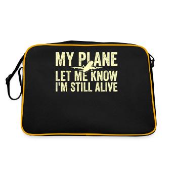 Jeu de mots d’aviation de pilote de ligne pour un pilote de compagnie - Sac Retro - noir/or - Dos